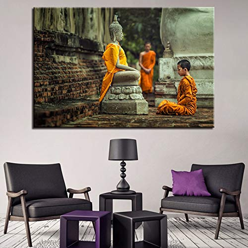 AQgyuh Puzzle 1000 Teile Shaolin Tempel Buddha Statue Puzzle 1000 Teile er Erwachsene Pädagogisches intellektuelles Dekomprimieren50x75cm(20x30inch)