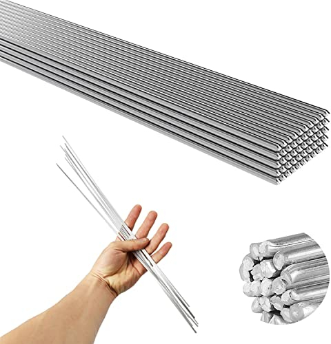 Filo di saldatura in alluminio a bassa temperatura, 50 pezzi da 2,0 mm, aste con anima per flusso di saldatura, facili da sciogliere, resistenti alla corrosione, non necessitano di polvere di