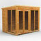 Powersheds High Grade Premium Pent Summer House Wooden Shed with PVC Window sills, Door & Window Flexibility, made from 12 mm Extra Thick Timber & Toughened Glass