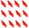 Larcele 12 Pcs Square Dance Jonglieren Schals für Kinder Mädchen Party Aktivitäten Zubehör Dekoration WDSJ-02 (Rot)
