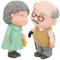 Ältere Paar-Figur liebende Großeltern Statue Hochzeit Kuchen Topper Eltern Figur Mini Ehemann Frau Skulptur für Jahrestag Valentinstag Stil 4