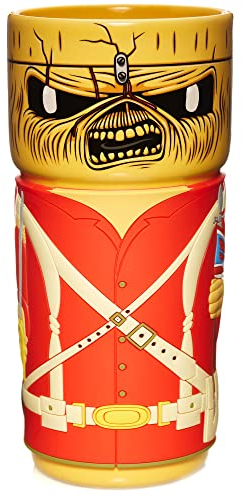 Coscups by Numskull Iron Maiden Eddie The Trooper Ceramic Mug Gift with Rubber Sleeve 400ml - Official Iron Maiden Merchandise