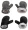 SEYUFN Winterhandschuhe für Babys Fleece-Futter für Kleinkinder Jungen Warme Und Weiche Handschuhe für Babys Mädchen Verstellbare Outdoor-Fäustlinge (Schwarz&Grau, L)