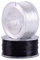 KONMAY 2 rotoli di corde elastiche piatte da 0,8 mm con scatola organizzativa, cavo elastico in cristallo bianco e nero per gioielli bracciali creazione e perline