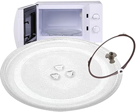 LIGUOYI Dauerhaft Glasplatte Mit Ringform Mikrowelle Drehring Mikrowelle Drehteller Abriebfest Durchmesser 24,5/25,5/27/31,5cm, Für Diverse Mikrowellen Rund Mikrowelle Drehteller Ersatz Teller