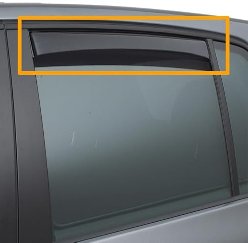 Hintere Windabweiser (1 Set) für die Fahrer und Beifahrerseite-CLS004M2151D passend für Peugeot 2008 II/e-2008 II FLH, TYP U, 5-Door, 2019- Dunkles Material