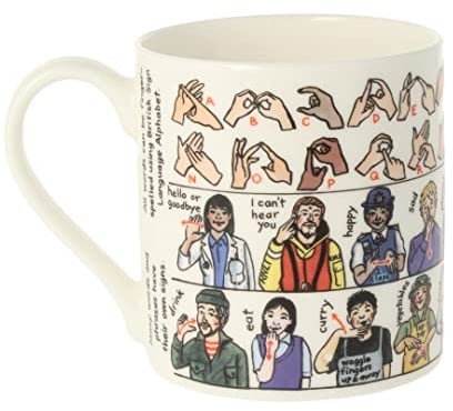 Mclaggan Mugs - Picturemaps - British Sign Language Mug - OPD78