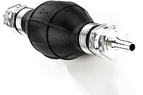 LST Kraftstoff Handpumpe Umfüllpumpe mit 6mm Schlauchanschluss, Förderpumpe für Benzin, Diesel, Öl, Wasser, Sechskantgewinde 22 mm, Einwegpumpe, Siphonpumpe für Kraftstoffsysteme