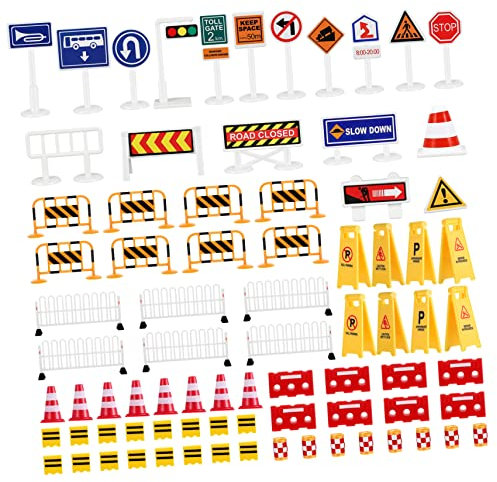 Gadpiparty Panneaux De Signalisation pour Garçon Fille Jeux De Panneaux De Rue Modèles De De Accessoires Éducatifs Décoration De Jeu