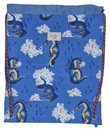 Cath Kidston Peace Dragon gefütterte Tasche mit Kordelzug für Schulsport, PE in blau, blau, One size