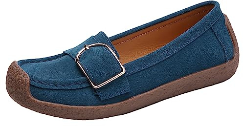 rismart Mocassin Femme À Enfiler Chaussures De Conduite Décontracté Plates Bateau