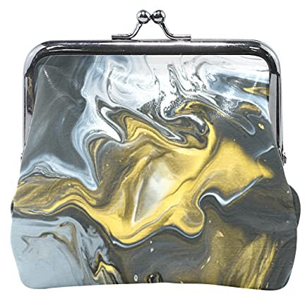 Multi 11 Animal Texture Print Kuhhaut Schwarz Weiß Muster Schwarze Flecken Flecken Damen Leder Geldbörse Haspe Karte Schlüssel Kleingeld Geldbörse Kleine Schnalle Handtaschenetui Kiss Lock Clutch Tasc