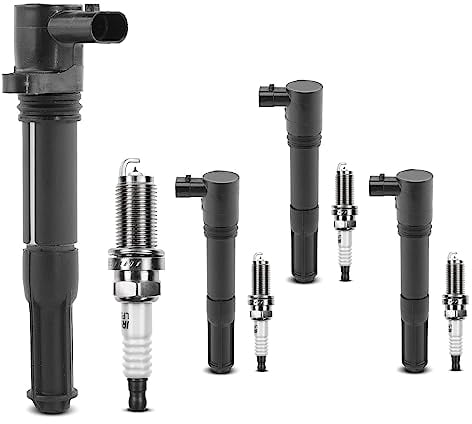 Frankberg 4x Zündspule 4x Zündkerze Kompatibel mit BR.A.Vo II 198 1.4L 2008-2009 Mito 955 1.4L 2008-2013 Musa 350 1.4L 2004-2012 Stilo 192 1.4L 2003-2006 Replace# 46777288