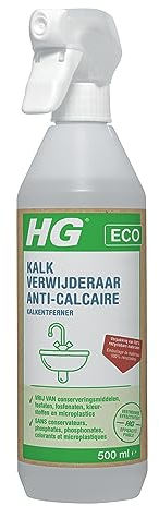 HG ECO Kalkentferner, Allesreiniger, Küchenreiniger & Badreiniger Spray, Waschbecken, Wasserhahn & Toilettenreiniger mit Frischem Duft, Umweltbewusste Reinigungsprodukte - 500ml (683050100)