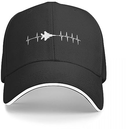 OAKITA Basecap F-15 Eagle Strike Kampfflugzeug Jet Herz Amerika Flagge Sommer Sonne Baseballkappe Atmungsaktiv Verstellbar Männlich Outdoor Hut