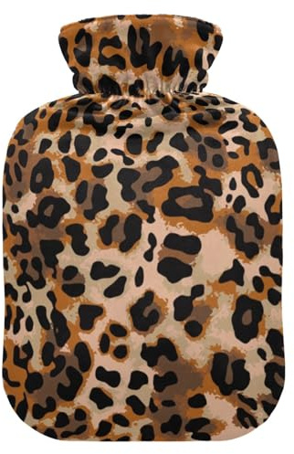 ISAOA Jaguar Cheetah Animal Skin Leopard Colored Hot Water Bottle,M