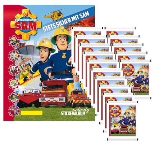 Feuerwehrmann Sam 2 - Sammelsticker - Sticker - Auswahl (1 Album + 15 Tüten)