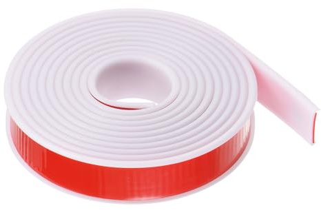 sourcing map U-Shape Edge Banding 1 x 9.8ft (25mm x 3000mm), White | Self Adhesive TPE Flexible Veneer Edging Edge Protector for Furniture Cabinet Table Repair