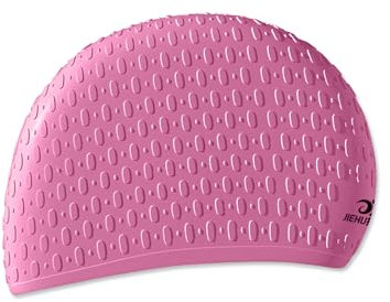 OLYSPM Cuffia Piscina,Cuffie Piscina,Cuffia Nuoto Impermeabile con Texture Antiscivolo,Cuffie Nuoto Allungato per Adulti con Capelli Lunghi e Corti