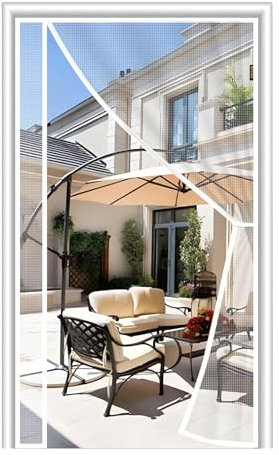 Zanzariera, finestra con zanzariere 120x240 cm, adatta per finestre scorrevoli, finestre a battente, bianco