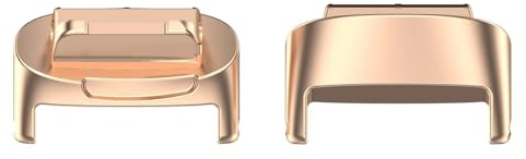 LXURY 2 Stück Edelstahl Anschluss Kompatibel mit Fitbit Luxe Uhrenarmband Anschluss, 12mm Metall Adapter für Fitbit Luxe Uhren Langlebig Ersatzarmband Stecker für Fitbit Luxe Connectoren (Rosengold)