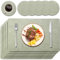 Purejoy Tischsets und Untersetzer-Set, 6 Stück, Weihnachtstischmatten aus PU-Leder, hitzebeständig, waschbar und rutschfest, 43 x 30 cm, Esstischmatten für Küche, Tisch, Innenbereich, Hellgrün