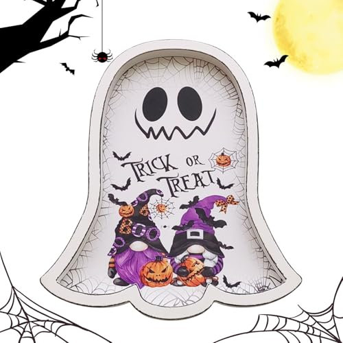 Senermter Geister-Serviertablett, Schüssel, Halloween-Geisterteller,Geisterförmige Servierplatte | Geister-Snack-Obst-Fleisch-Käse-Brett, Halloween-Geister-Vorspeisenbrett, Charcuterie-Brett, Teller