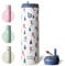 BOTTLE BOTTLE Bouteille isotherme 710 ml Gourde isotherme avec Paille Gourde sport à double paroi en acier inoxydable pour voyager, sports (ski)
