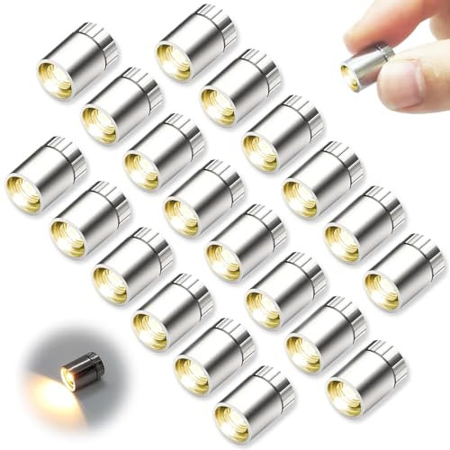 EKKONG Puppenhaus Beleuchtung 20 Stück Mini LED Licht Kleine LED Lichter Puppenhaus Lampe Warmes Weiß LED Licht Klein DIY Puppenhauszubehör, Basteln, Mini Spielzeugzubehör