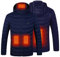 Beheizbare Daunenjacke mit Kapuze Damen Herren Rabatt USB-Aufladung Winddicht Wasserdichte Jacke Unisex mit 4 Heizzonen 3 Temperaturstufen Beheizte Daunenjacke für Arbeiten im Freien Camping Skifahren