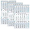 3-Monats-Wandkalender 2025 blau 32x48cm - 1 Stück
