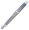 Jinhao 10 Press Füllfederhalter mit Box, Farbverlauf Grau einziehbare feine Feder mit Tintenkonverter-Set (Silber Clip)