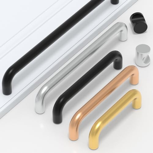 Générique 10pcs Poignées D'armoire Poignées De Meuble avec Vis Distance De Trou De 96mm 128mm 160mm 192mm pour Armoires, Commode, Cuisine, Salle De Bain(Rose Gold,128mm/137mm)