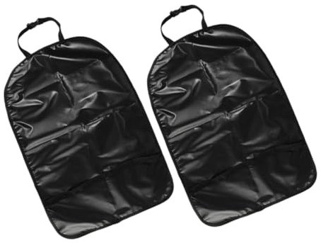 GREENADSCAPE Schwarze Autositz Rücken Schutzmatten wasserdichte Rückbank Kick Mats Für Wiederverwendbare Und Waschbare Autositz Zubehör Kindersitz Schutzmatten