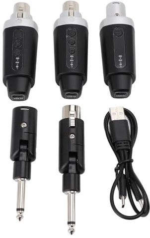 Récepteur D'émetteur de Microphone sans Fil, Système sans Fil Microphone XLR 3 Broches UHF pour Micro Dynamique, Basse de Guitare électrique