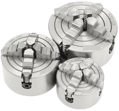 Mandrino per tornio, Mandrino a 4 griffe 5 Tornio a ganasce reversibili indipendenti K72-80/100/125/160/200 Utensile di foratura fresatura Lavorazione del legno Mandrino for tornio a 4 griffe per tor