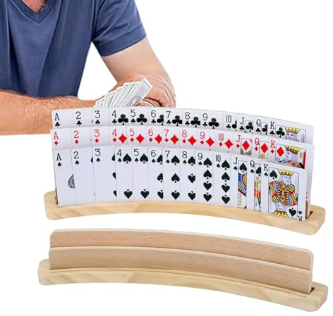 Generisch Kartenhalter Spielen - gebogener Holzorganisator Stand für Spielkarten | Freisprechgeschäft