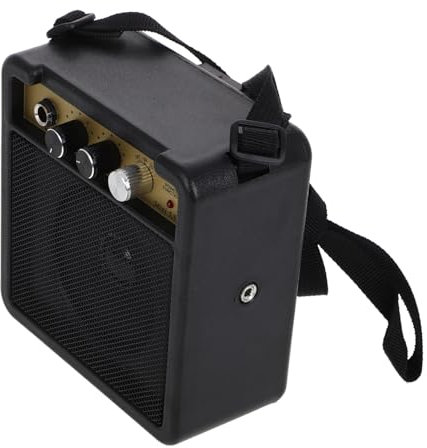 BIUDECO 1Set Mini Electric Guitar Amplifier Portable Bass Amp with Audio Cable Adapter Compact Design for High Fidelity Sound Effects for Musicians the Go Durable