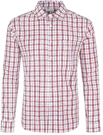 Dybycit Men's Shirts Checked Long Sleeve Casual Shirt Regular Fit Oktoberfest Plaid Shirts