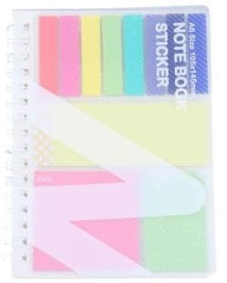 Daleweo Buntes Notizblock A6 Ringbuch A6 mit Index-Aufkleber Spirale Notizblock Notizbuch Dotted Ringbuch Notebook für Schulen Büros Collegeblock