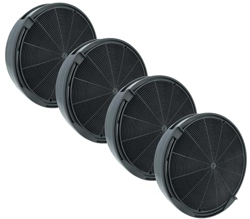 vhbw 4x Aktivkohlefilter kompatibel mit Miele DA 186, DA 1867 | Dunstabzugshaube