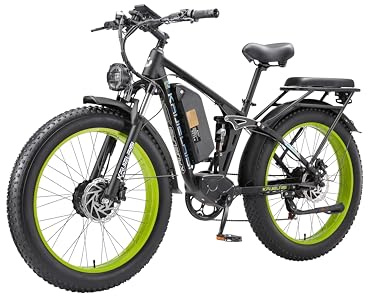 QIKAITU V3Pro E Bike Herren Elektrofahrräder-Ebike mit 26Ah 1352Wh Akku, E-Bike 26 * 4.0 Zoll Fette Reifen, Ebike Herren bis zu 140-160km, Elektrofahrrad 7-Gang