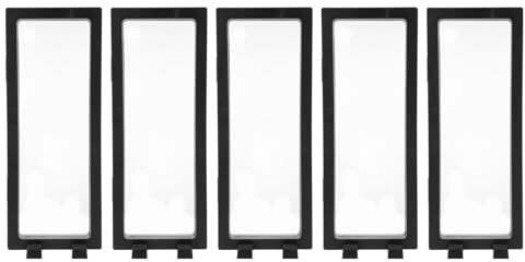 PATKAW Schwebende Schmuckvitrine Transparent 5 Satz Schwarz aus Abs und Pe | Präsentation Am Tisch, Dekorativer Look, Schützt Schmuck vor Oxidation