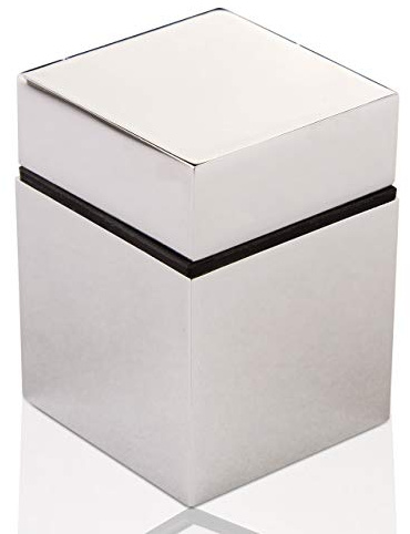 SOTECH 1 Stück Regalbodenträger Cube Chrom poliert | Glasbodenträger Bodenträger