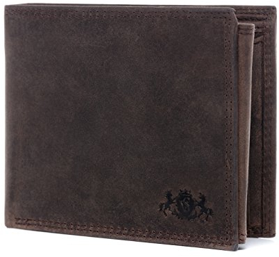 SID & VAIN Porte-Monnaie Jack Cuir véritable | portemonaie Horizontal Marron | Portefeuille Fait à la Main