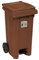 BIDONE CARRELLO 120 LT C/P MARRONE TERRA