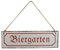 MACOSA SA12488 nostalgisches Blechschild Biergarten| Antik-Weiß |eckiges Vintage Türschild | Wand-Dekoration | Wandschild |Deko Metall-Schilder |