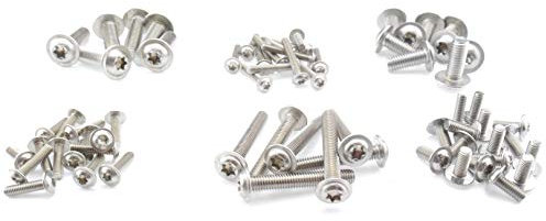 Linsenkopfschrauben Edelstahl V2A M4 M5 M6 M8 ISO 7380 Torx V2A breit Flansch, Stückzahl:50 Stk., Abmessung Schrauben:M6x30