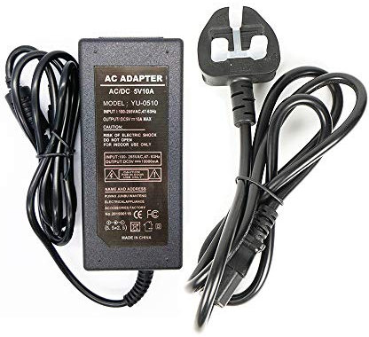 5V 10A Power Supply,AC100-240V to DC5V 50W Adapter Charger Transformers,Power Supply Adapter for Led Strip Lights,Audio/Video,CCTV,Camera,Wireless Router,DC Connector Jack 5.5mmx2.1mm