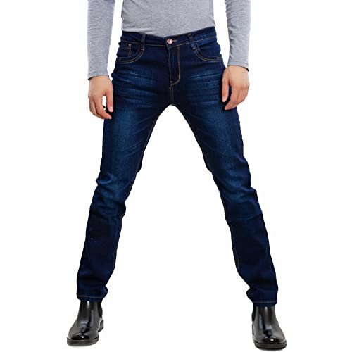 Toocool - Hommes Jean Coupe Classique, Pantalons en Coton, Jeans Taille Moyenne, Jean Homme Regular LE-2487 [46, Bleu]
